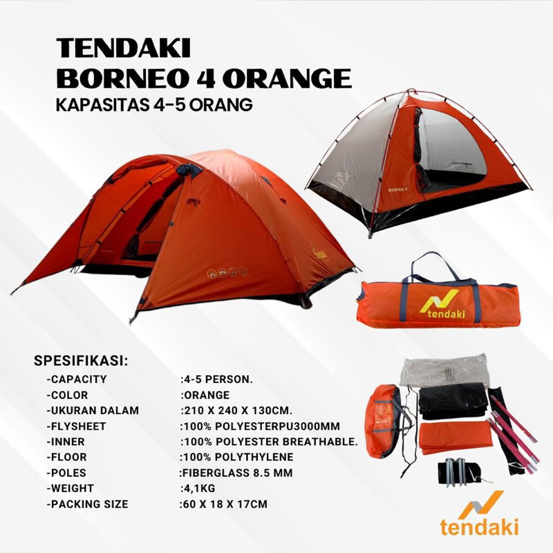 Paket kemping 4 orang