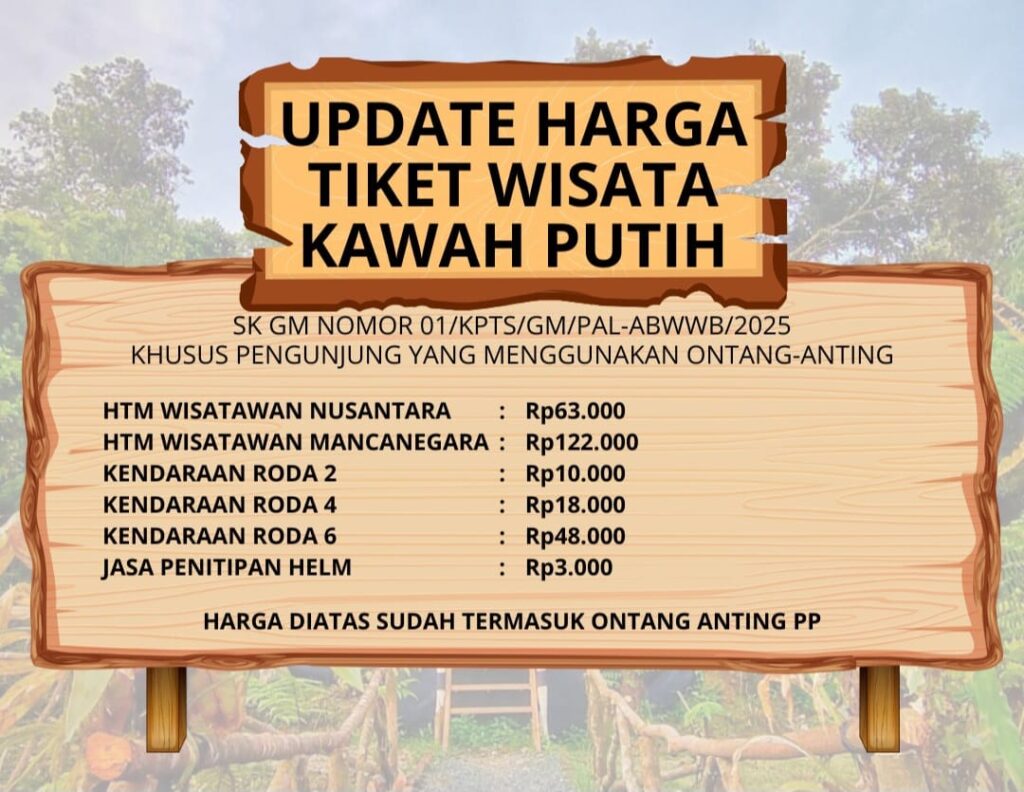 Tiket Kawah Putih harga resmi 2026